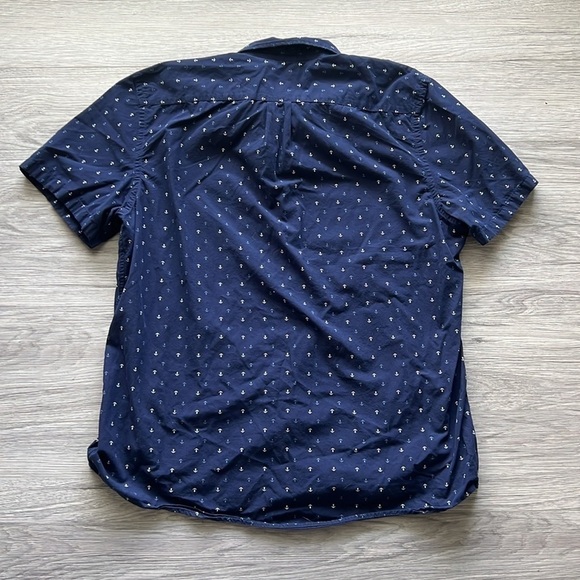 GOODTHREADS Navy Anchor Button Up Slim Style Size XXL - Picture 5 of 5